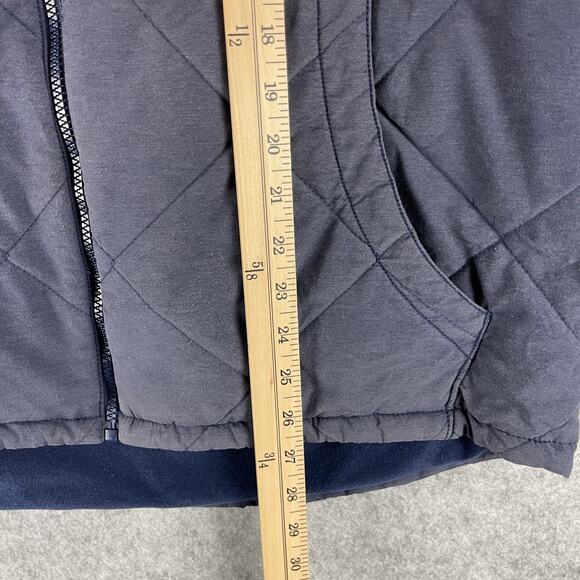 Chaps Ralph Lauren Quilted Vest Mens Large Blue US Flag Full Zip Faded Patriotic - Picture 9 of 12